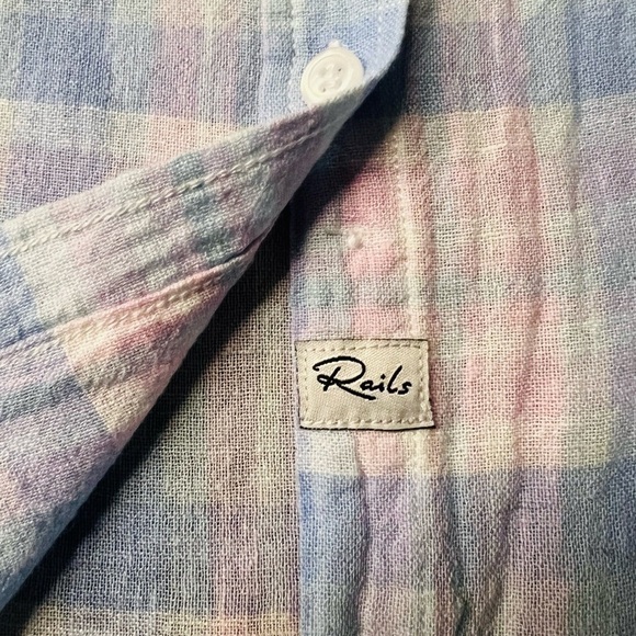 RAILS WOMENS PLAID LING SLEEVE CHARLI SHIRT SIZE SMALL - Picture 11 of 12